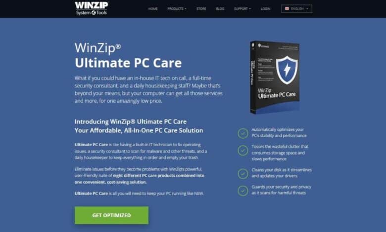 Revisión de WinZip Ultimate PC Care