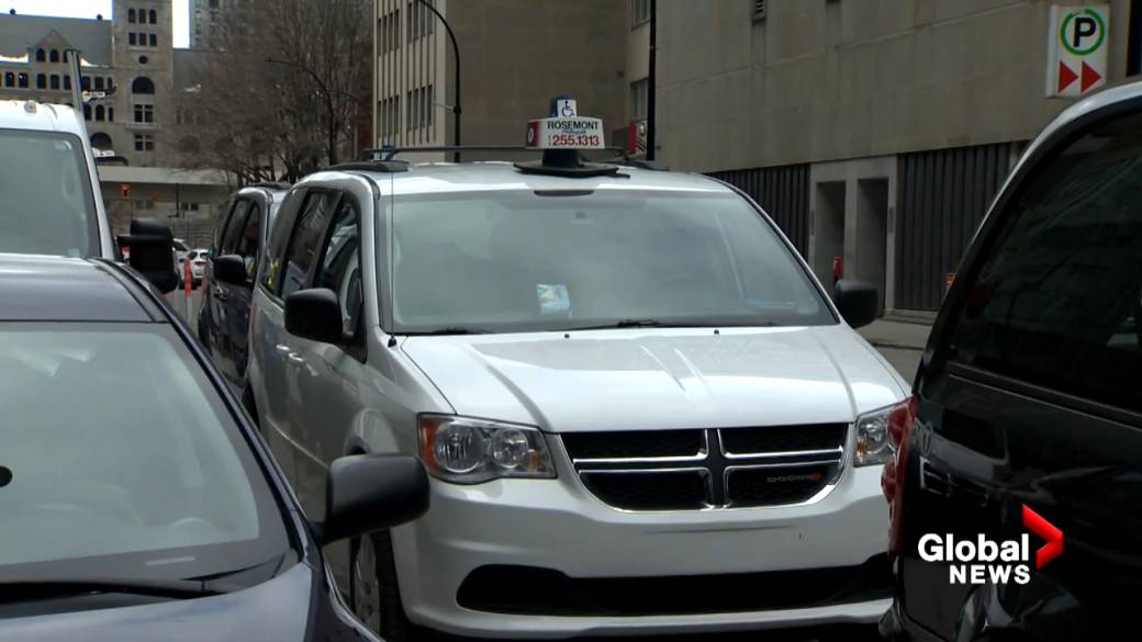 Haga clic para reproducir el video: 'La industria de taxis accesibles pide más fondos para cubrir el aumento de los precios de la gasolina'