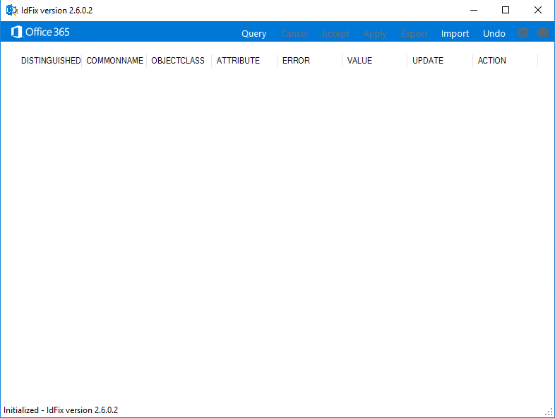 Una captura de pantalla de IDFix versión 2.6.0.2