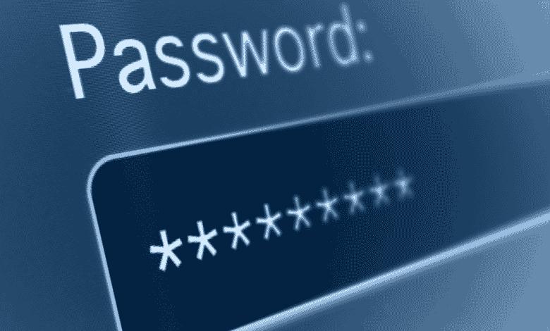 Image of a computer screen with a blurred out password.