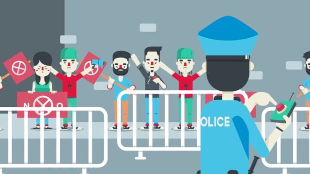 De un video de Bridgefy que promociona la aplicación como adecuada para protestas.