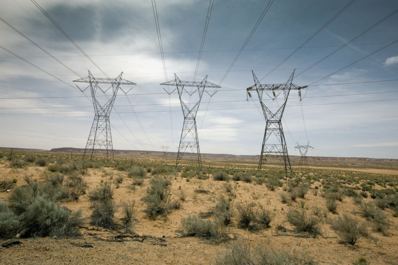 Líneas eléctricas en Page, Arizona