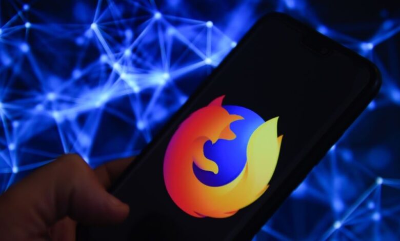In this photo illustration, the Mozilla Firefox logo is seen displayed on an Android mobile phone.